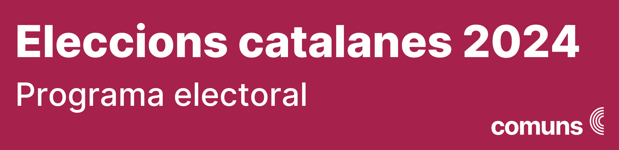 Imatge pels mitjans: Elaboració del programa electoral de les eleccions catalanes 2024